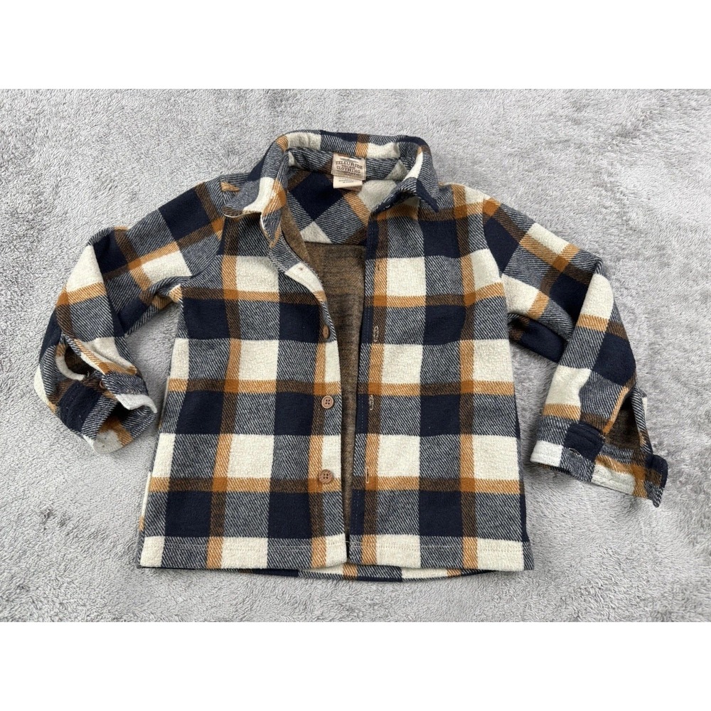 Telluride Clothing Company Kids Plaid Fleece Button Up Shirt 3T Shacket Gorpcore